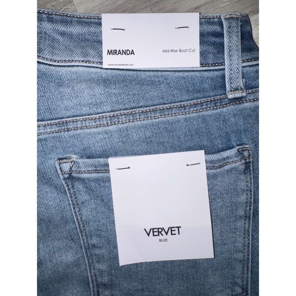 Vervet Miranda Bootcut Jeans Womens Blue Mid Rise Stretch Denim T6460 Size 28 A - Picture 6 of 8